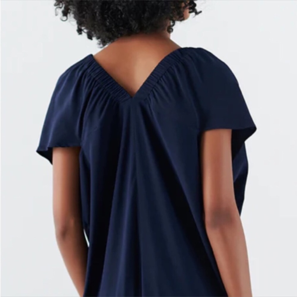 ZERO + MARIA CORNEJO] Signature Black Ruched Neck Tilly Tunic Top - Picture 2 of 15